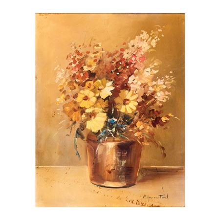 Vase with daisies