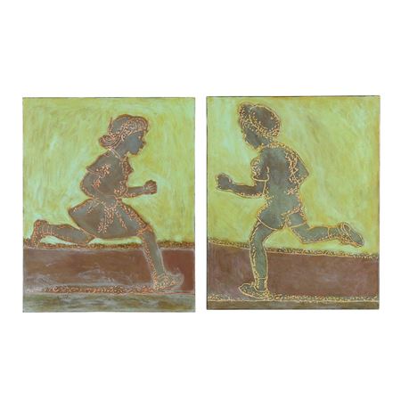 "Running Home" (a diptych)