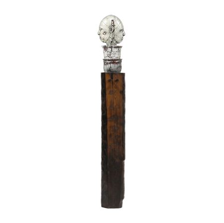 Two-Faced Glass Totem Sculpture