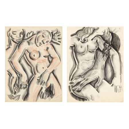 Two Abstract Nude Works on Paper by Arthur Zaidenberg - Auction record, sale price, and art valuation. Compare with similar artists and explore comparable artworks.
