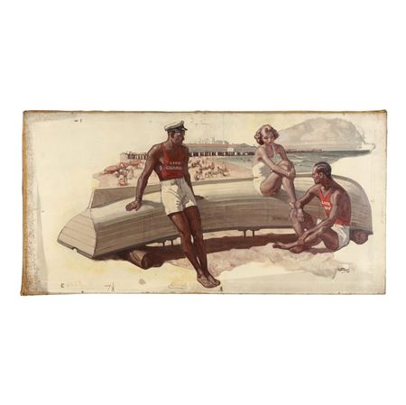 Beach Scene, Study