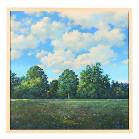 "Blue Haze of Bachelor Buttons in a Field"