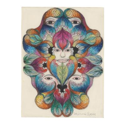 Untitled (Face and Foliage)