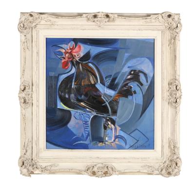 The Blue Rooster by Regis de Bouvier De Cachard - Auction record, sale price, and art valuation. Compare with similar artists and explore comparable artworks.