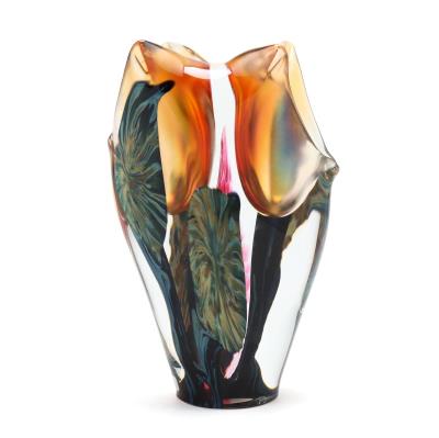 Double Mouth Organic Art Glass Vase by David William Lotton - Auction record, sale price, and art valuation. Compare with similar artists and explore comparable artworks.