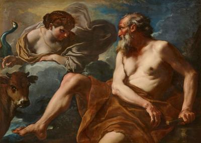 Juno entrusts Argus with the task of guarding Io, who has been transformed into a cow by Daniel Seiter - Auction record, sale price, and art valuation. Compare with similar artists and explore comparable artworks.