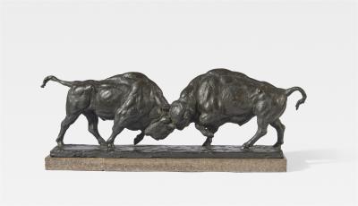 Fighting Bison by August Gaul - Auction record, sale price, and art valuation. Compare with similar artists and explore comparable artworks.