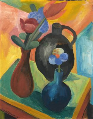 Still Life with Flower Vases and Jug