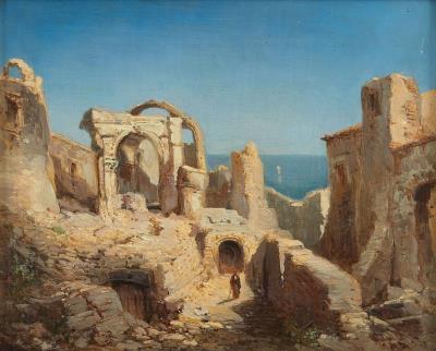 Ruined city on the Mediterranean