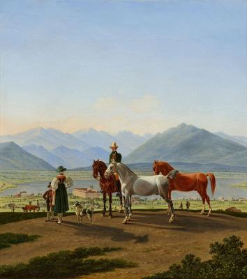 View of Lake Tegernsee from the path to Neureuth
