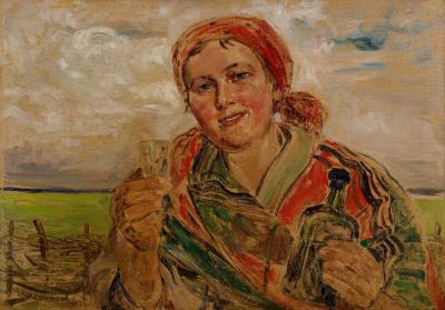 Woman Offering a Drink