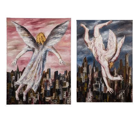 'Flying Up to the City' (Diptych)