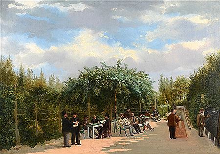 'gentlemen in the park' by Louis Schepens - Auction record, sale price, and art valuation. Compare with similar artists and explore comparable artworks.