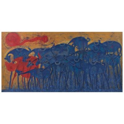 The Kiss by Rolando Rojas - Auction record, sale price, and art valuation. Compare with similar artists and explore comparable artworks.