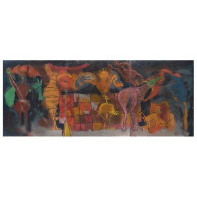 Sample artwork by Sergio Hernandez (Born 1957), known for painting, sculpture, graphic arts - View similar artists and auction records