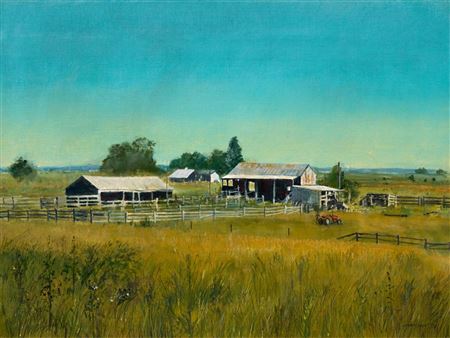 Working on the Farm, 1978 by James Frederick Hays - Auction record, sale price, and art valuation. Compare with similar artists and explore comparable artworks.