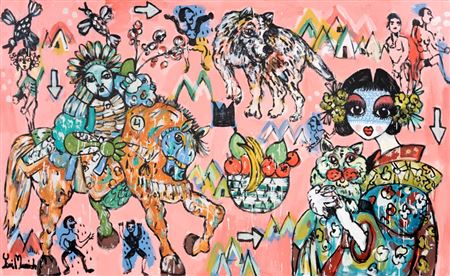 The Horse Rider Fruit Giver, 2025 by Yosi Messiah - Auction record, sale price, and art valuation. Compare with similar artists and explore comparable artworks.