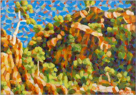 Outside Stanley Chasm N.T. - 1988 by Stan Teliga - Auction record, sale price, and art valuation. Compare with similar artists and explore comparable artworks.