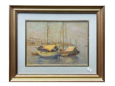 Tartane in the port (Livorno of the past) 1967 by Adriano Baracchini Caputi - Auction record, sale price, and art valuation. Compare with similar artists and explore comparable artworks.