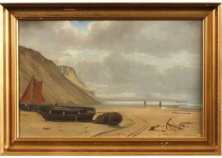 Sample artwork by Holger Henrik Herholdt Drachmann (1846 - 1908), known for coastal scene, marine and figure painting, writing - View similar artists and auction records