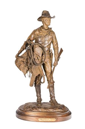 Sample artwork by Bill Nebeker (Born 1942), known for western sculpture-cowboys, indians, horses - View similar artists and auction records