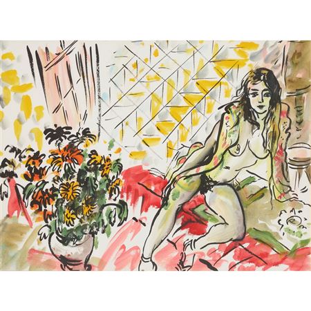 Sample artwork by Edward Piper (1938 - 1990), known for artwork style of pop art and watercolour, focusing on the female figure. - View similar artists and auction records