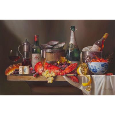 Sample artwork by Raymond Campbell (Born 1956), known for still-life painting, pottery, pen and ink drawing - View similar artists and auction records