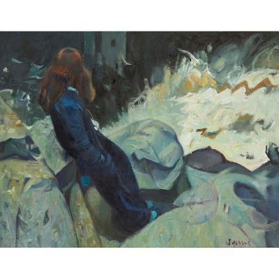 Untitled (Figure by the Rocks)