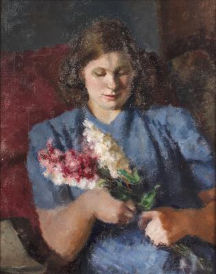 Portrait of a Young Girl with Flowers