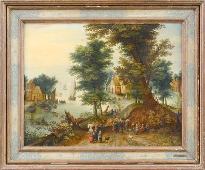 Path near a lake with wayfarers