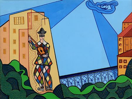 Landscape with Harlequin