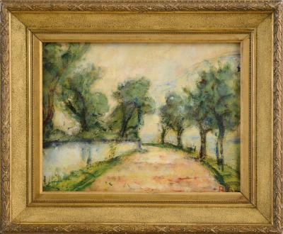 Tree-lined street (circa 1938)