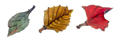 ''Green, Red, and Brown Birch'' (Leaf) 2005