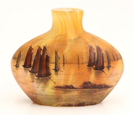 Miniature Venetian Sailboats Glass Vase
