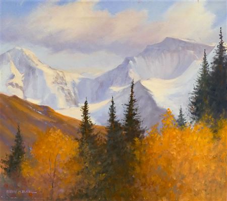 "Coming of Winter" 1989 by Robert H Blair - Auction record, sale price, and art valuation. Compare with similar artists and explore comparable artworks.
