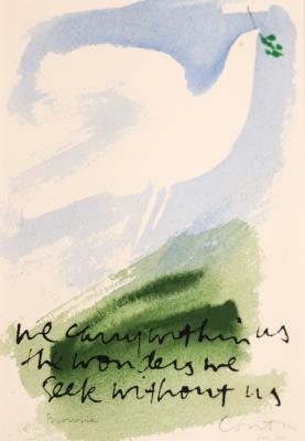 We Carry within Us the Wonders We Seek Without Us (Peace Dove)