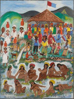Purification Ceremony by Hector Hyppolite - Auction record, sale price, and art valuation. Compare with similar artists and explore comparable artworks.