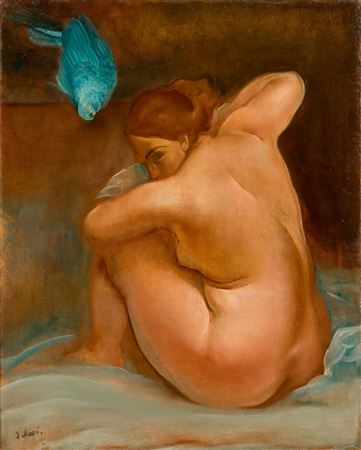 Nude with a Parrot by Sergej Alexandrovic Mako - Auction record, sale price, and art valuation. Compare with similar artists and explore comparable artworks.