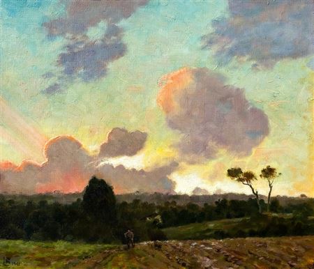Evening Scene by James Walter Robert Linton - Auction record, sale price, and art valuation. Compare with similar artists and explore comparable artworks.
