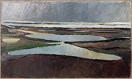 Mudflats by Hilda Goldwag - Auction record, sale price, and art valuation. Compare with similar artists and explore comparable artworks.
