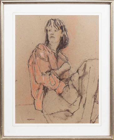 Pink Shirt by Anne Anderson - Auction record, sale price, and art valuation. Compare with similar artists and explore comparable artworks.