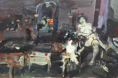Drawing Room with Seated Nude