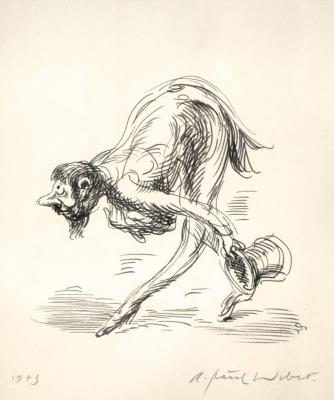 Bowing Gentleman by Andreas Paul Weber - Auction record, sale price, and art valuation. Compare with similar artists and explore comparable artworks.