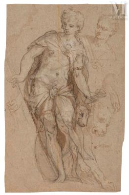 Study of a Standing Man Holding a Dog, with Movement after Veronese