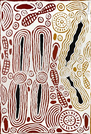 Sample artwork by Susan Gibson Napaltjarri (Born 1972), known for aboriginal art - View similar artists and auction records