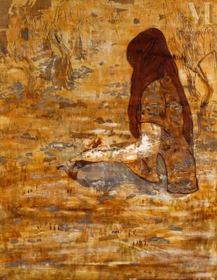 Young woman with a cat