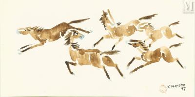 Sample artwork by Yoshiya Takaoka (1909 - 1978), known for painting - View similar artists and auction records