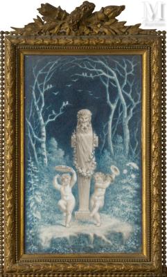Two Bacchanalian children dancing around a Bacchus term by Marie Relin-Calot - Auction record, sale price, and art valuation. Compare with similar artists and explore comparable artworks.