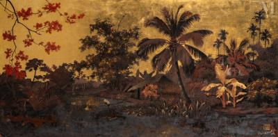 View of rice fields, 1952