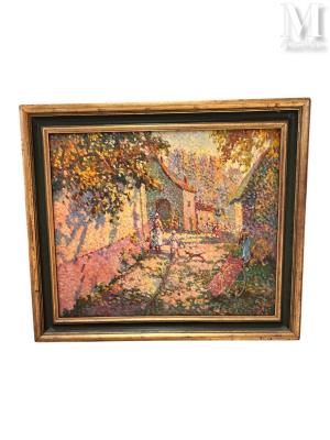 Street scene with plough